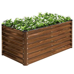 SnugNiture front view of raised garden bed showing full size and fit