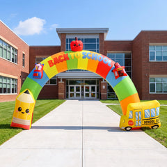 Soaoo front view of inflatable arch creating colorful event entrance benefit lively photos