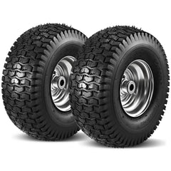 Soiiw front wheel assembly showing tire and rim, durable fit for mowers