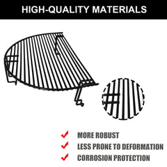 soldbbq close‑up of porcelain coating highlighting heat resistance and easy cleaning