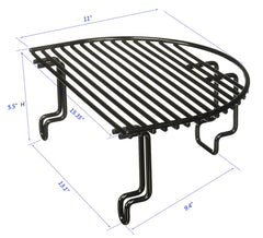 soldbbq rack installed in Primo Oval XL grilling multiple foods for efficient cooking