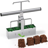 SOLIGT front view showing four-cell mold and sturdy frame for quick block making