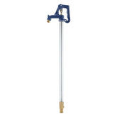 Solimeta front view showing robust cast iron head and mounting, reliable outdoor water source