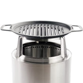 Solo Stove Bonfire grill top front view showing durable cast iron and stable fit benefit