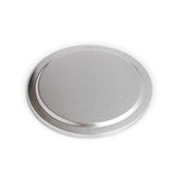 Solo Stove Bonfire lid front view showing sleek stainless steel finish and protective function