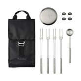 Solo Stove front layout of accessory pack showing all items and neat organization