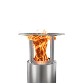 Solo Stove heat deflector front view showing full disc and profile, improves warmth