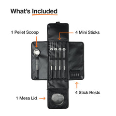 Solo Stove mini roasting sticks close-up showing dual prongs and cool-hold design