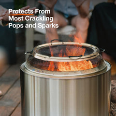 Solo Stove Ranger Shield mesh close-up showing stainless steel durability benefit