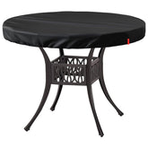 SoloToo front view of the round table cover showing protective fit and weather resistance