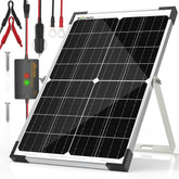SOLPERK front view of complete solar kit showing panel and controller, durable and ready