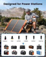 SOLUPUP unfolded 100W panel receiving sun for fast outdoor charging