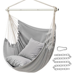 SONGMICS front view hammock chair showing cozy seating and boho design