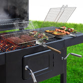 Sorbus front packaging view showing two stainless steel grill baskets and handles for convenient storage