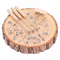 Sosation front packaging showing full 26-letter set and three handles for easy organization