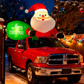Soulchen Santa front view on car rooftop showing festive curb appeal