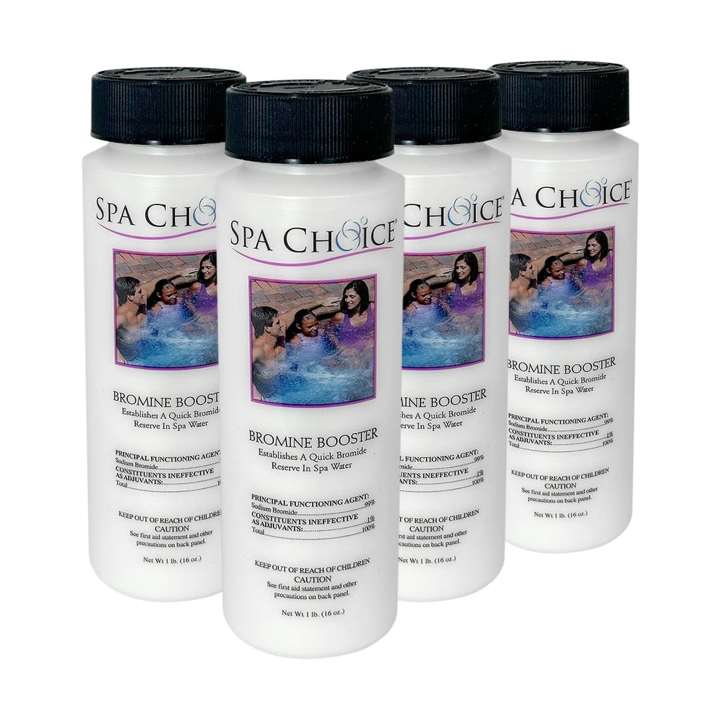 SpaChoice front packaging showing 1-lb 4-pack and easy storage benefit