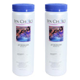 SpaChoice front packaging showing two 2.5 lb containers and clear labeling for fast balancing