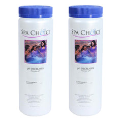 SpaChoice front packaging showing two 2.5 lb containers and clear labeling for fast balancing