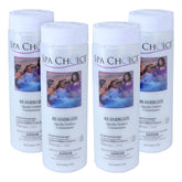SpaChoice front packaging showing 2-pound re-energize shock pack benefits