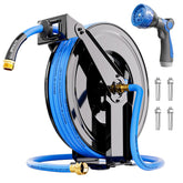 SPECILITE front view of wall-mounted reel showing compact storage and tidy hose benefit