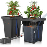 Spider Farmer front setup showing two DWC buckets and accessories for easy indoor growing