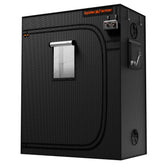 Spider Farmer front view of closed 48x24x60 grow tent showing compact footprint and secure doors