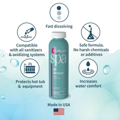 SplashWiz ProTeam being poured into hot tub circulation for quick pH adjustment