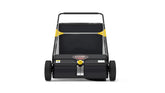 SPLENDOR front overview showing full lawn sweeper for quick yard cleanup
