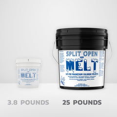 Split Open and Melt label detail highlighting pet and plant safety benefit