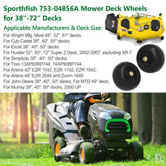 Sporthfish wheel mounted on mower deck demonstrating restored deck support