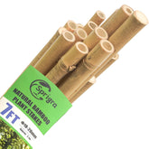 Sprigra bamboo stakes front pack showing 15 long poles and product label benefit