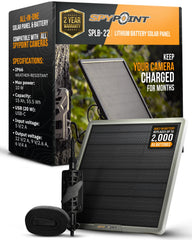 SPYPOINT SPLB-22 front view showing compact all-in-one design and easy mount