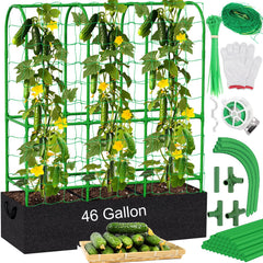 Srapwati front view of assembled trellis kit showing compact footprint and durability