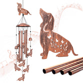 SRDJXY dachshund wind chime front view showing playful silhouette and charm