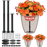 Sskzchh front pack showing three adjustable metal risers and bases for easy pot lifting
