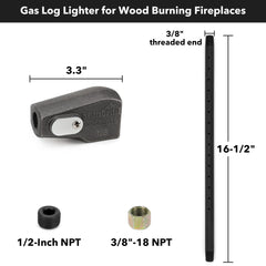 Stanbroil burner in use igniting wood logs for fast reliable start benefit