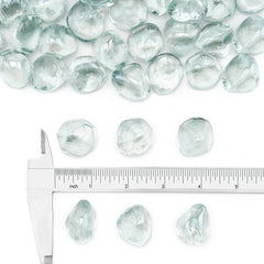 Stanbroil close-up of 1/2 inch glass diamonds showing tempered texture and shine