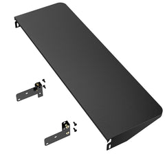 Stanbroil front-mounted shelf attached to Traeger-style grill for extra prep space