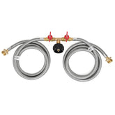 Stanbroil front view showing connector and hose, highlights safe dual connections