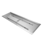 Stanbroil front view of stainless steel fire pit pan showing clean flange and durable finish