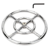 Stanbroil 12-inch burner front view showing durable stainless steel and quiet design