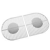 Stanbroil stainless steel front view assembled grates showing full cooking surface and fit
