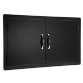 Stanbroil front view of black double access door showing sleek design and durability