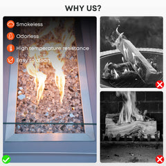 stanbroil installed in fire bowl improving flame appearance and depth