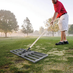 Standard Golf Levelawn Pro in use on fairway delivering faster coverage and smoother turf