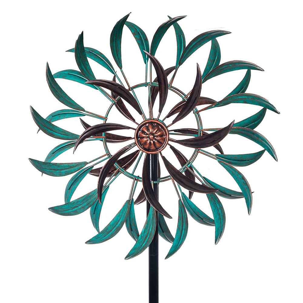 Stargarden front view showing complete wind spinner and vibrant finish benefit visual focal point