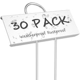 STARTOSTAR front view of 30-pack packaging showing full garden marker set and durability
