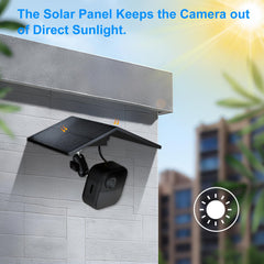 StartVision mounted above a Blink camera demonstrating protected placement and continuous camera power