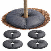 SteadySpring 24" front view showing round mat and weed barrier, conserves water